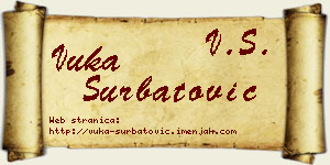 Vuka Šurbatović vizit kartica